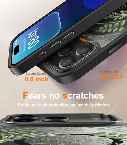 Miniatura 66 de Goodon para iPhone 15 Pro Max con protector de pantalla de privacidad, compatible con Magsafe, funda translúcida mate a prueba de golpes - Linda