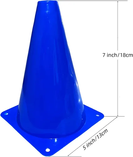 Miniatura 3 de 24 conos de tráfico de plástico de 7 pulgadas, ejercicios de baloncesto y fútbol, patinaje, marcadores de agilidad de entrenamiento deportivo
