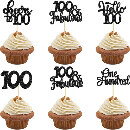 Miniatura 92 de 30 piezas Adornos para pastel de cumpleaños de 6 años, seis brillos, hola 6, púas para cupcakes, felicitaciones a los 6 años, decoraciones