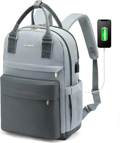 Miniatura 39 de LOVEVOOK - Mochila de computadora portátil para mujeres y niñas, mochila de 15.6 pulgadas impermeable para estudiantes, linda bolsa para libros