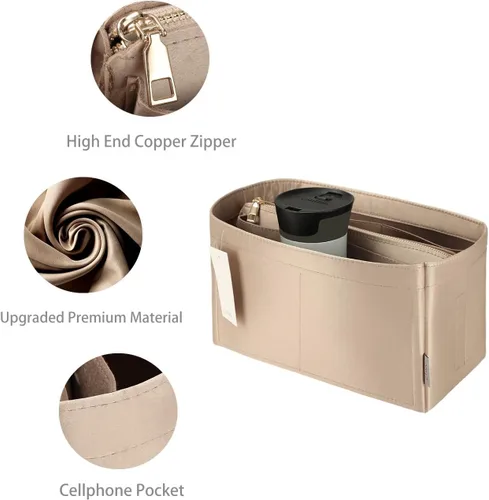 Miniatura 4 de Organizador de bolso para bolsos, organizador de bolso con cremallera, organizador Neverfull, organizador de bolsas para Speedy Neverfull ONTHEGO