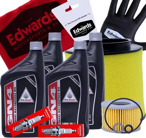 Kit de cambio de aceite Edwards para Honda Pioneer 700 SxS 2015-2024 incluye filtro de aire y bujías