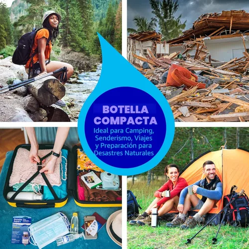Miniatura 4 de Tabletas de purificación de agua Potable Aqua, solución portátil y efectiva para la purificación de agua para camping, senderismo, emergencias