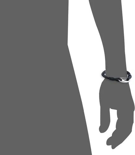 Miniatura 4 de OIDEA 2 pulseras trenzadas de cuero para hombre y mujer, de acero inoxidable, cierre de gancho fácil de 8.0in
