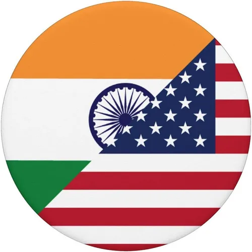 Miniatura 3 de Bandera india americana para los Estados Unidos y la India regalo de orgullo de Mumbai – PopSockets Grip y soporte para teléfonos y tabletas