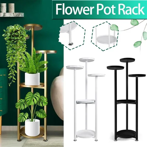 Miniatura 4 de Flower Stand Floor Flower Stand Plant Shelves Balcony Living Room Interior Modern Decoration Floor Standing Flower Shelf Storage for Balcony Lawn