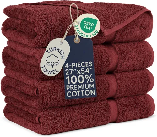 Miniatura 52 de Towel Bazaar Toallas Turcas de Algodón Premium Súper Suaves y Absorbentes (Juego de 2 Toallas de Baño Grandes, Blanco)