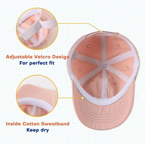 Miniatura 42 de Peecabe Gorra de béisbol para niños pequeños, unisex, de algodón, ajustable, para bebés, niños, gorra de béisbol para niñas de 1 a 5 años