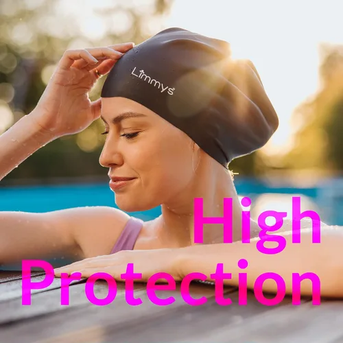 Miniatura 5 de Limmys Gorro de Natación Premium para Mujeres con Cabello Largo – Gorro de Natación de Silicona Suave para Mujeres – Cómodo, Ajuste con Espacio