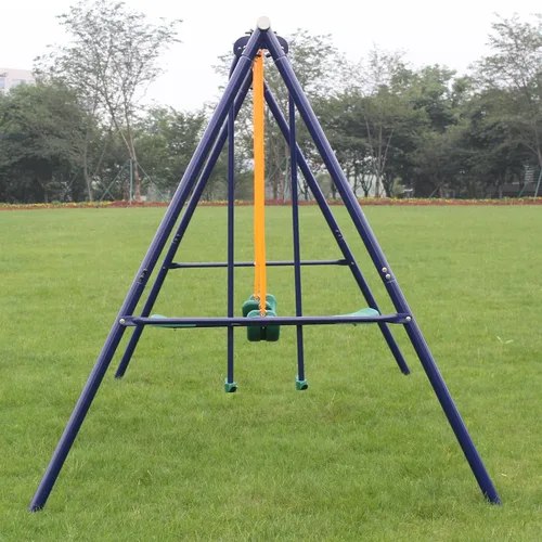 Miniatura 3 de Juego de columpios de metal resistentes para exteriores para niños