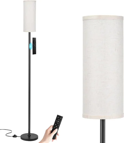 Miniatura 19 de Ambimall Lámparas de pie de 64 pulgadas para sala de estar con control remoto y colores regulables continuos, temperatura y brillo, lámpara de pie