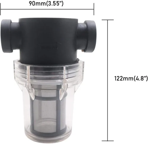 Miniatura 3 de Filtro de cerveza en línea Home Brewing Hose Barb in-Line Strainer 180 micras 80 malla Filtro de agua y cerveza Blanco