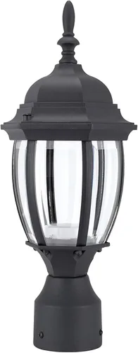 Miniatura 11 de LIT-PaTH Accesorio de iluminación LED para exteriores, farol de poste, 9.5 W, 800 lúmenes, blanco cálido de 3000 K, carcasa de aluminio más vidrio