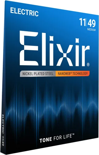 Miniatura 16 de Elixir Strings - Cuerdas de guitarra eléctrica de acero niquelado con revestimiento NANOWEB - Cuerdas de guitarra eléctrica Elixir - Ligeras/Pesadas