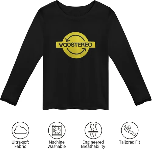 Miniatura 5 de Soda Stereo T Shirts Womens Fashion Lightweight Fall Round Neck Long Sleeve Tee Tops