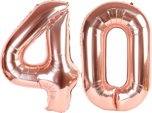 Miniatura 270 de Globos de números de 5 globos de 40 pulgadas, decoraciones de cumpleaños azules para niños y niñas, globos de números azul marino grandes