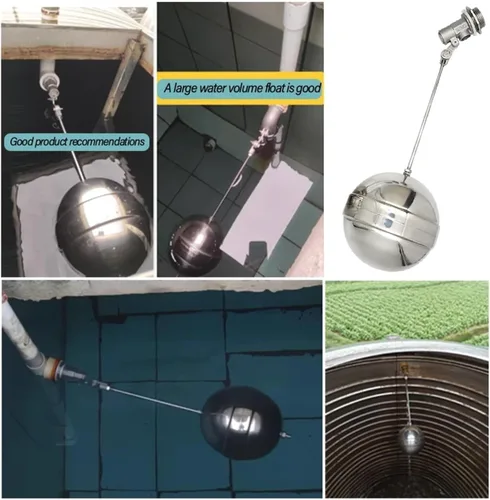 Miniatura 7 de Stainless Steel Float Ball Valves, Automatic Stainless Steel Float Valve Ball Water Tank Liquid Level Controller(DN20)