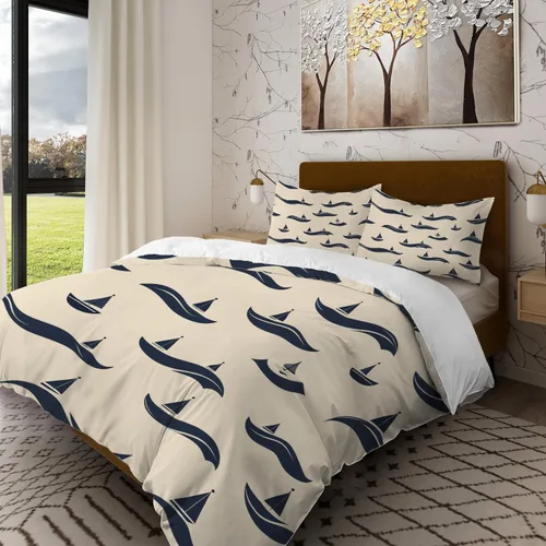 Miniatura 21 de Batmerry Abstract Smooth Lines Twin Size 3 Pieces Bedding Duvet Cover Sets, Soft Fluffy Minimalist Art Soft Hues 100% Cotton Printed Duvet Cover for