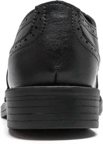Miniatura 3 de DADAWEN Zapatos Oxford clásicos de cuero con cordones para niño, zapatos Oxford cómodos para uniforme escolar, boda, iglesia, zapatos de vestir