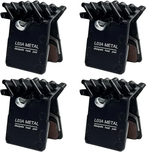 Miniatura 6 de L03A Pastillas de freno de metal con aleta de refrigeración, compatibles con Shimano DEORE XT M8100, SLX M7100, DURA-ACE R9150, ULTEGRA R8050