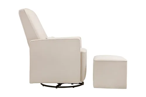 Miniatura 4 de Silla giratoria tapizada DaVinci Olive; incluye un otomano, Crema