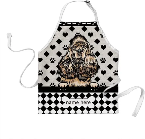 Miniatura 12 de Delantal lindo de lunares de perro personalizado Peeking Dog Boxer, Boxer-2