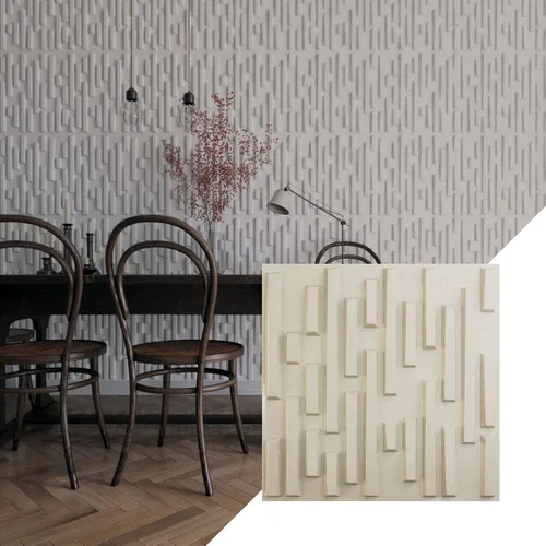 Miniatura 17 de Ekena Millwork 19 5/8 pulgadas de ancho x 19 5/8 pulgadas de alto, ladrillo escalonado EnduraWall decorativo 3D, cobre envejecido