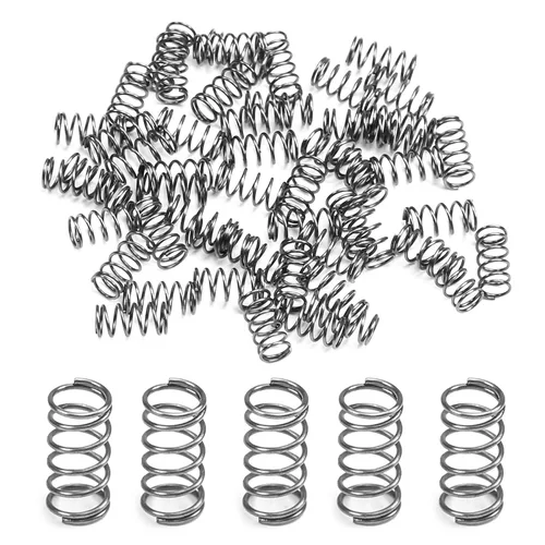 Miniatura 37 de MroMax 20Pcs Compressed Spring, 0.04" Wire Dia, 0.31" OD, 1.57" Free Length, Gray Black Spring Steel Extended Coil Compression Spring