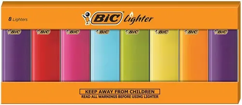 BIC Encendedores clásicos de la serie electrónica, colores surtidos, juego de 8 encendedores