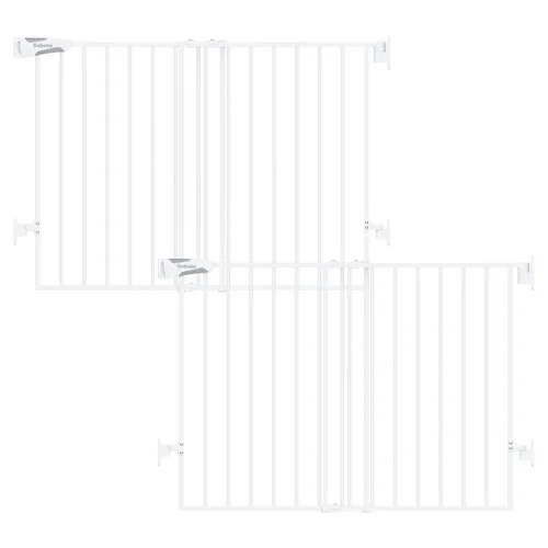 Miniatura 24 de Babelio Puerta de bebé para escaleras, cocina y puertas, sin barra inferior, operación con una sola mano, cierre automático, montaje de hardware
