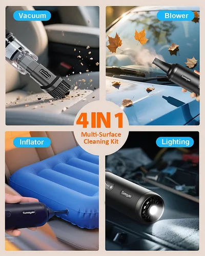 Miniatura 2 de Aspiradora de Coche Portátil Inalámbrica, 21000PA de Mano de Alta Potencia de Succión y Soplado, Pequeña Aspiradora de Mano Inalámbrica para Coche
