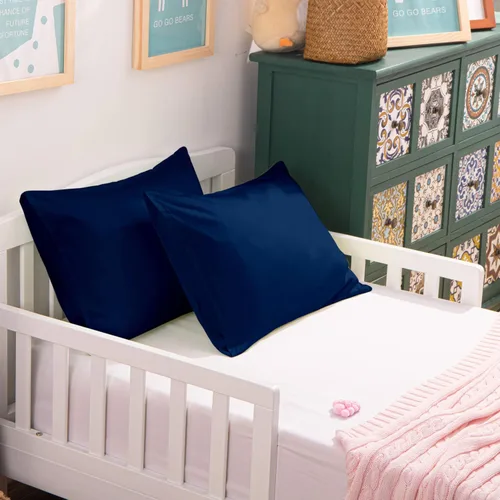 Miniatura 6 de NTBAY - Fundas de almohada de algodón egipcio para niños pequeños - Juego de 2 - Fundas de almohada de viaje - Fundas de 500 hilos de algodón