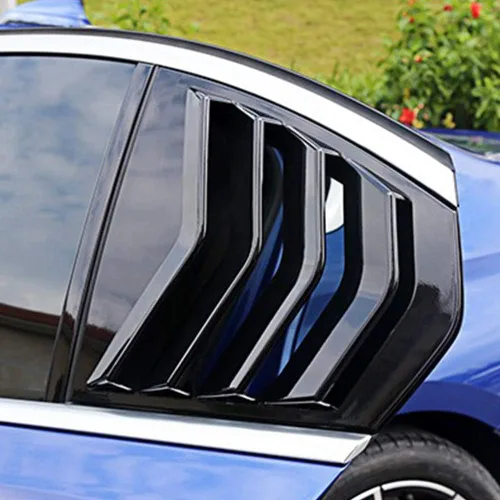 Miniatura 3 de YIWANG - Cubiertas triangulares para ventana trasera de coche, 2 unidades, para BMW 3 Series G20 G28 2019 2020, accesorios exteriores, Negro satinado