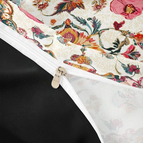 Miniatura 6 de Erosebridal Funda de edredón floral exótica tamaño Queen, juego de ropa de cama bohemio, funda de edredón tribal exótica floral bohemia, flores