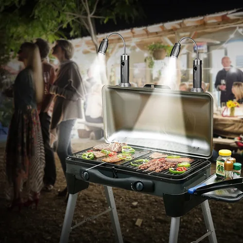 Miniatura 8 de Luz magnética ultrabrillante para parrilla con luces LED superbrillantes, regalos para hombres y padres, luz flexible de cuello de cisne
