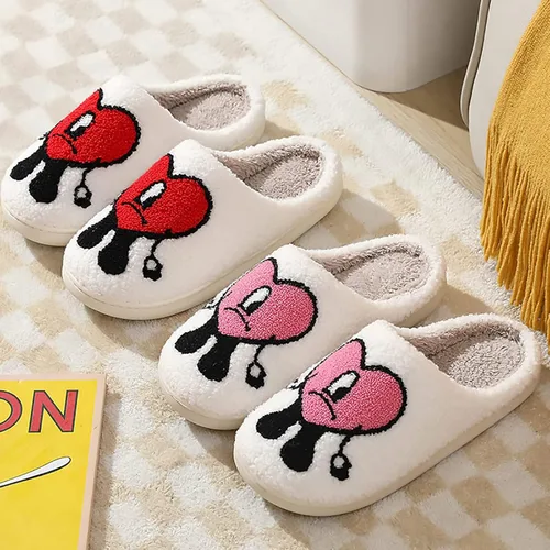 Miniatura 6 de Bad Cute Bunny Slippers for Women Home Slippers Cartoon Embroidery Holiday Gift