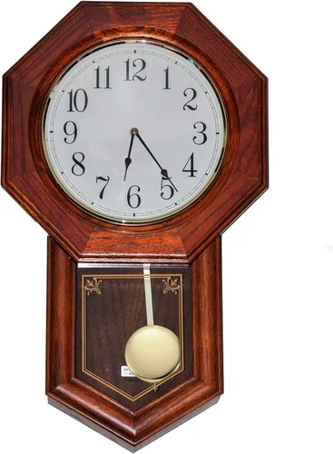 Miniatura 6 de Hicarer Mecanismo de movimiento de reloj de péndulo de cuarzo, piezas de repuesto con 2 pares de manos y péndulo para reparación de reloj