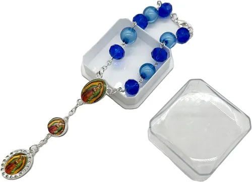 Miniatura 6 de Nuestra Señora Guadalupe Virgen María Centro de mesa Bautismo Recuerdos de Bautizo Rosario Pulsera Recuerdos Fiesta de Recuerdos - 12 Piezas