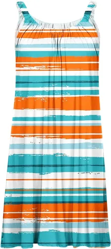 Miniatura 4 de Ceboyel Vestido de playa sin mangas con degradado para mujer, vestido corto de verano, casual, vestido de crucero, vestidos de fiesta 2023