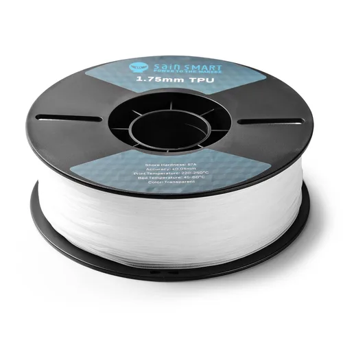 Miniatura 3 de SainSmart filamento de TPU 87A 1.75mm filamento flexible de TPU para impresora 3D, carrete de 1kg, natural