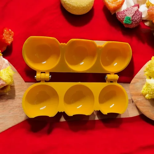 Miniatura 6 de Ladoo Maker Patti Molde Sancha de plástico para 3 Ladoos Together para Diwali, Ganpati y todos los festivales 5 x 1.5 pulgadas