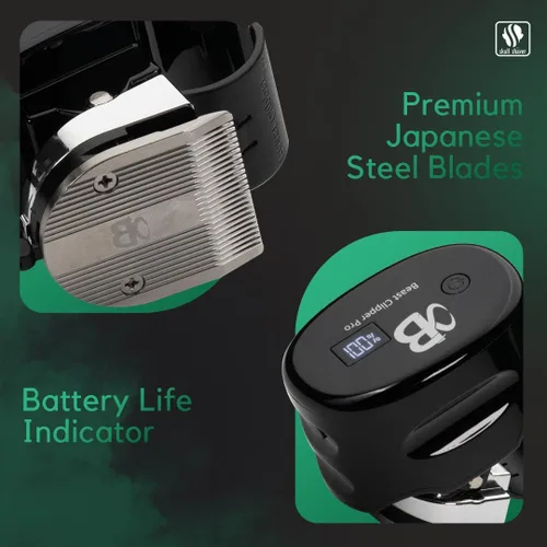 Miniatura 6 de Skull Shaver Beast Clipper Pro - Kit de corte de pelo y aseo para el hogar - Cuchillas de acero duraderas - Funcionamiento inalámbrico - Peines