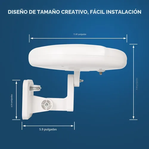Miniatura 6 de 1byone Antena de TV para exteriores Recepción omnidireccional de 360° de largo rango de más de 100 millas mejora la antena HDTV lista VHF y UHF 4K