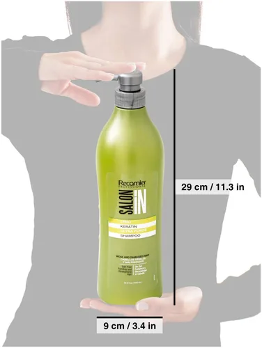 Miniatura 6 de Salon In by Recamier Keratin Ultra Force - Juego de champú y acondicionador para el cabello (33.8 fl oz / 33.8 fl oz) Reparación y fuerza