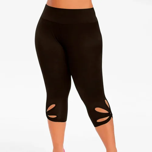 Miniatura 89 de Pantalones capri para mujer, estilo casual, de verano, elásticos, de cintura alta, pantalones de yoga, ajuste atlético, pantalones deportivos