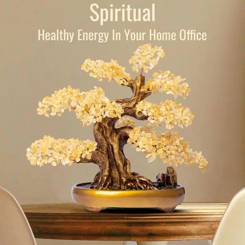 Miniatura 4 de Árbol bonsái de cristal de citrino natural, árbol de la vida, gran árbol de chakras de dinero Feng Shui para la suerte y la riqueza decoración