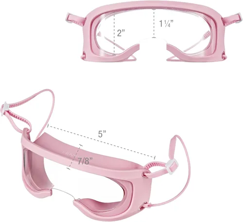 Miniatura 4 de i•ENVY Protector de pestañas con correas para las orejas, protección impermeable antivaho para extensión de pestañas, levantamiento, pestañas Rosa