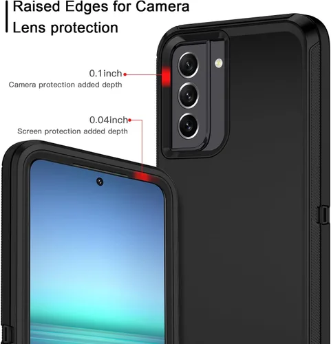 Miniatura 3 de I-HONVA para Samsung Galaxy S21 FE 5G, Funda Resistente a Golpes, Polvo y Caídas de 3 Capas, Protección Completa del Cuerpo