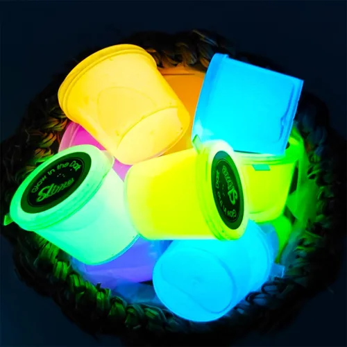 Miniatura 2 de Paquete de 15 limos que brillan en la oscuridad, limo de galaxia de cristal, incluyendo azul, rosa, amarillo, naranja, etc., recuerdos de fiesta