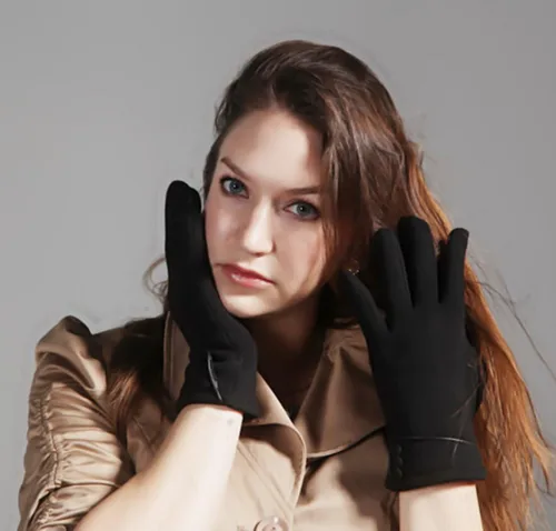 Miniatura 25 de Tomily - Guantes de forro polar para mujer con pantalla táctil